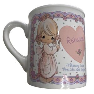 Vintage 1994 Precious Moments Rebecca Name Sake Mug A Blessing To All